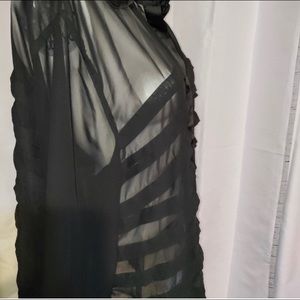 "ELLE" Semi Sheer Blouse